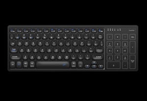 Clavier sans fil rétroéclairé fin rechargeable multi-appareils BT avec pavé numérique pour <span class=keywords><strong>Mac</strong></span> Windows I.OS Ordinateur Tablette Ordinateur portable - Product Image 3