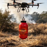 Bombe extinctrice de feu à poudre sèche montée sur drone de 25 kg |   Lutte contre les incendies dans les immeubles de grande hauteur |   Système intelligent de lutte contre les incendies par drone