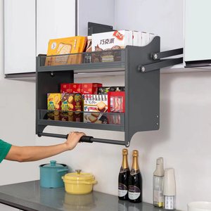 Herraje para estante extraíble abatible para impresora de gabinete de cocina, cesta elevadora de vidrio para cocina 02.2A.RWB10231.900, elevador extraíble para cocina - Product Image 5