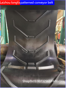 Içbükey balıksırtı desen v-şekli ile kauçuk konveyör bant nokta tipi çapraz ark çeşitli kesme - Product Image 4