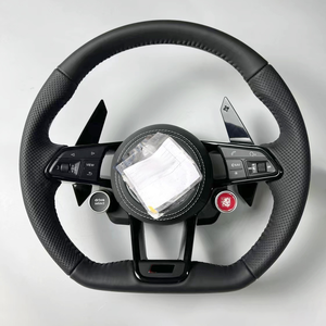Volant en cuir perforé à bas <span class=keywords><strong>prix</strong></span> pour <span class=keywords><strong>Audi</strong></span> B8.5 <span class=keywords><strong>S4</strong></span> S5 Rs5 Rs6 Q5 Q7 A3 S3 avec bouton de démarrage pour les modèles A8 A1 A6 A7 A4 RS4 RS7 - Product Image 5