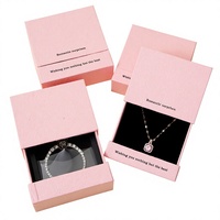 Boîte à bijoux en carton rigide avec logo personnalisé, écologique et tendance, boîte à bijoux avec tiroir, emballage cadeau