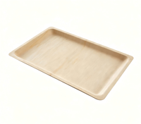 Ensemble de plateaux en bois naturel personnalisés en gros, 5 pièces, rectangulaires, carrés, pour servir, ranger, décorer, plateaux de présentation aux coins arrondis