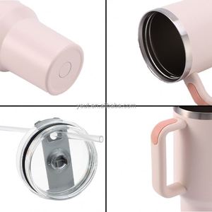 Gobelet de voyage de luxe en acier inoxydable 30oz, isolé sous vide, résistant aux hautes températures, écologique, avec couvercle et paille, vente en gros - Product Image 4