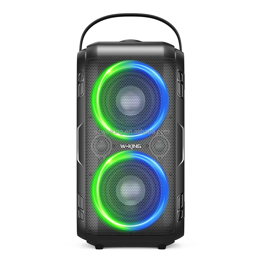 W-KING T9 -2 Loa Không Dây Bluetooth Bán Chạy Nhất Karaoke Có Mic Và Đèn RGB