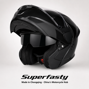Nuevo Casco de Motocicleta ABS Personalizado de Buena Relación Calidad-Precio, Modular, Abatible, con <span class=keywords><strong>Intercomunicador</strong></span>, Liberación Rápida, Ligero, <span class=keywords><strong>Homologado</strong></span> por DOT, para Todas las Estaciones, Superfasty - Product Image 1