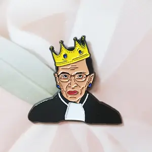 Queen with crown manufacture fashion creative design custom soft enamel pin