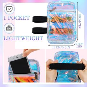 여성용 조절 가능한 스트랩 다리 하네스가있는 도매 카니발 다리 가방 홀로그램 허벅지 가방 무지개 빛깔의 하이킹 여행 다리 팩 - Product Image 2