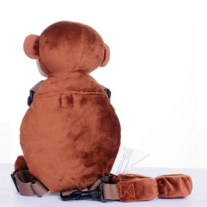 Heißer Verkauf: 2-in-1 Cartoon-Tier Affen-Plüschtier mit sicherem Anti-Verlust-Rucksack und Reißverschluss aus modischem Polyester für Kleinkinder beim Spazierengehen - Product Image 2