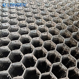 Factory Direct Heat Resistant Tortoise Shell Steel Wire Mesh Hex <strong>Metal</strong> <strong>Grid</strong> for Refractory Lining Durable Construction Large - Product Image 5