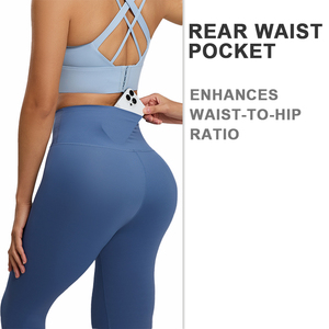 Leggings de Yoga para Mujer, Tallas Europeas, Sin Costuras, con Doble Bolsillo, Largo hasta el Tobillo, Cintura Alta, Tallas Grandes, Elásticos, de Secado Rápido y Transpirables - Product Image 3