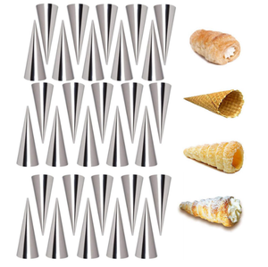 Tubes de Cannoli <span class=keywords><strong>en</strong></span> acier inoxydable, formes de Cannoli crème antiadhésive <span class=keywords><strong>corne</strong></span> danois moules à pâtisserie pour Croissant coquille crème rouleau - Product Image 5
