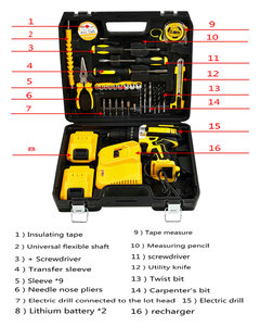 Xuyên biên giới mới khoan điện Lithium điện tuốc nơ vít đa chức năng dewei tay khoan điện nhà điện công cụ thiết lập - Product Image 2