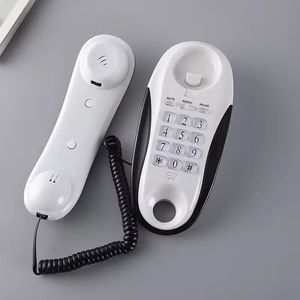 Vente en gros <span class=keywords><strong>Téléphone</strong></span> <span class=keywords><strong>mural</strong></span> filaire Trimline Slim rouge pour bureau à domicile hôtel salle de bain Communication murale <span class=keywords><strong>fixe</strong></span> - Product Image 3