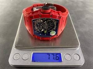 Reloj Mecánico Automático Ultrafino de Fibra de Carbono Roja de Alta Calidad, Rectangular, de Lujo, Estilo Hip Hop - Product Image 2