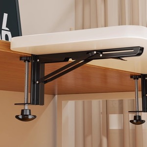 Desktop Extension Board Foldable No Drilling Required Artificial Board <b>Computer</b> <b>Desk</b> Organizer Stationery Storage Rack - Product Image 3