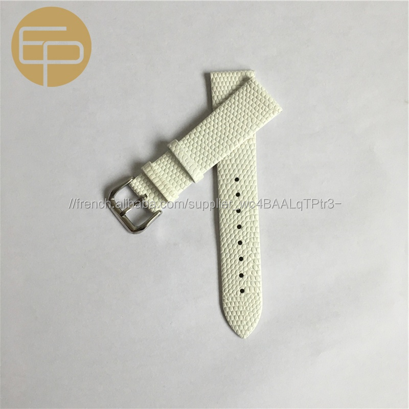Haute qualité 12 14 16 18 20 22 24mm à dégagement plat personnalisé véritable montre en cuir de veau bande sans couture