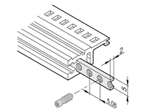 C-BOX ZSTC Horizontal Rails Threaded Insert, M2.5, 84 HP 34561-384 34561384