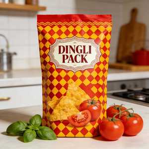 Sachet d'emballage personnalisé imprimé avec fermeture éclair, pour biscuits et chocolats, en feuille d'aluminium, avec encoche de déchirement et fermeture refermable - Product Image 3