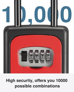 Caja fuerte con logotipo personalizado de aleación de aluminio y metal con <span class=keywords><strong>4</strong></span> contraseñas, caja de seguridad digital electrónica, seguridad de lujo para el hogar y exteriores - Product Image 3