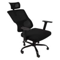 Fauteuil de Direction Design Ferme avec Dossier en Maille et Structure en Fer, Siège Pivotant à 360°, Hauteur Réglable, Mobilier de Bureau en Gros