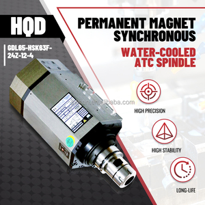 Motor de Husillo de Cinco Ejes HQD de 12KW con 24000 RPM, Refrigeración por Agua, Rodamiento Central, Accionamiento de 380V para Componentes Centrales de Puertas de Madera, 220/380V - Product Image 3