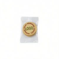 Biscuits personnalisés imprimés avec logo, thème « Merci », Italie – Étiquette blanche, produit alimentaire promotionnel, satin AL052, cadeaux pour mariage et salons professionnels