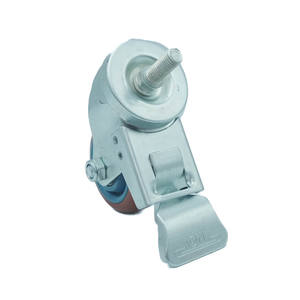 DFH M12*30 Schraube 5 Zoll Stahl+PP+PU Flache Rollenlaufräder mit Langem Stiel und Intubationsrohr - Product Image 6