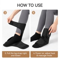 Bottes de massage des pieds sans fil portables, thérapie par pression d'air et compresse chaude pour stimuler la circulation sanguine des pieds, masseur pour pieds et chevilles