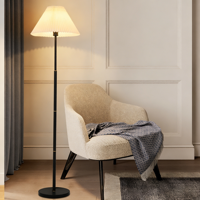 Nouvelle Arrivée - Lampadaire Créatif en Tissu Blanc sur Pied pour Chambre à Coucher - Lampe de Chevet Décorative Classique