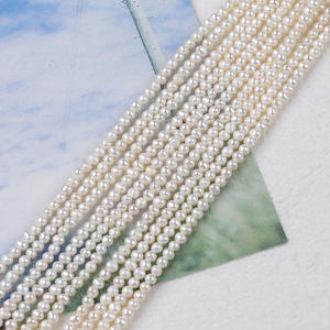 Zhuji Natural Freshwater <b>Pearl</b> 3.5-4mm White Small Punch <b>Loose</b> Semi Finished String DIY Jewelry Accessories Wholesale - Product Image 5