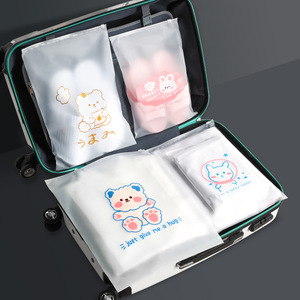 ถุงซิปใส PEVA หนาพิเศษ แบบด้าน ลายการ์ตูน ปิดผนึกได้ สำหรับเสื้อผ้า ถุงเท้า บรรจุภัณฑ์ขายส่ง - Product Image 1