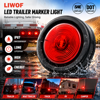 Feux de position latéraux à 2 LED pour remorque, certification SAE DOT, 12V, ABS, 100% étanches, clignotants ambrés pour remorque, camion, caravane