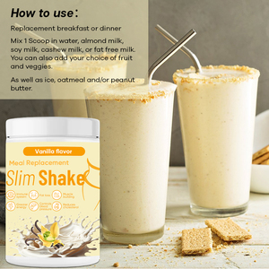 Batido de proteínas a base de plantas con etiqueta personalizada, batido delgado de vainilla en polvo - Product Image 3