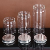 Pot de stockage d'emballage de bouteilles en verre de 80ml 100ml 120ml avec couvercle à vis en aluminium