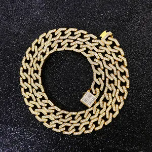 High Quality Silver Black Gold Plated Chain Stainless Steel Cuban Link Chains Casting Jewelry