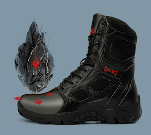 Botas Tácticas DFS06 Anti-Impacto de Cuero Vacuno de 9 Pulgadas para Verano, con Malla Transpirable y Ventilación - Product Image 6