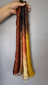 Trecce trecce a ricciola riccia francese a doppia spirale 22 ''trama singola sintetica a onde sciolte extension per capelli <span class=keywords><strong>ricci</strong></span> setosi intrecciatura 100g - Product Image 6