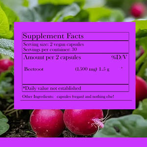 Complément alimentaire de haute qualité à base de capsules de racine de betterave, soutient la pression artérielle et améliore la santé cardiaque, capsules pour adultes - Product Image 2
