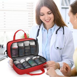 Bolsa <span class=keywords><strong>de</strong></span> Almacenamiento <span class=keywords><strong>de</strong></span> Medicamentos, Botiquín <span class=keywords><strong>de</strong></span> <span class=keywords><strong>Primeros</strong></span> <span class=keywords><strong>Auxilios</strong></span> <span class=keywords><strong>de</strong></span> Gran Capacidad, Organizador <span class=keywords><strong>de</strong></span> Pastillas para el Hogar y Viajes, Práctica Bolsa <span class=keywords><strong>de</strong></span> Transporte (Solo la Bolsa) - Product Image 4
