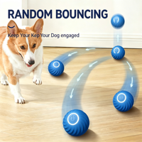 Schwerkraft-Springball für Haustiere, Kauspielzeug für Hunde, Wurfball, Bissfester Ball aus TPR-Material, Hunde-Zahnpflege-Puzzle