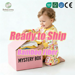 Babylovey Çocuk Giysileri Nefes Alabilen Yumuşak Bambu Bebek Tulumu İki Yönlü Fermuarlı ve Karikatür Baskılı Bebekler İçin Yazlık Kıyafet Stokta - Product Image 1