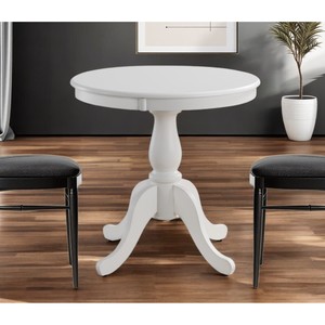 Tavolo da pranzo con Base in legno massello HMS 30 \ "bianco con Design arrotondato - Product Image 1