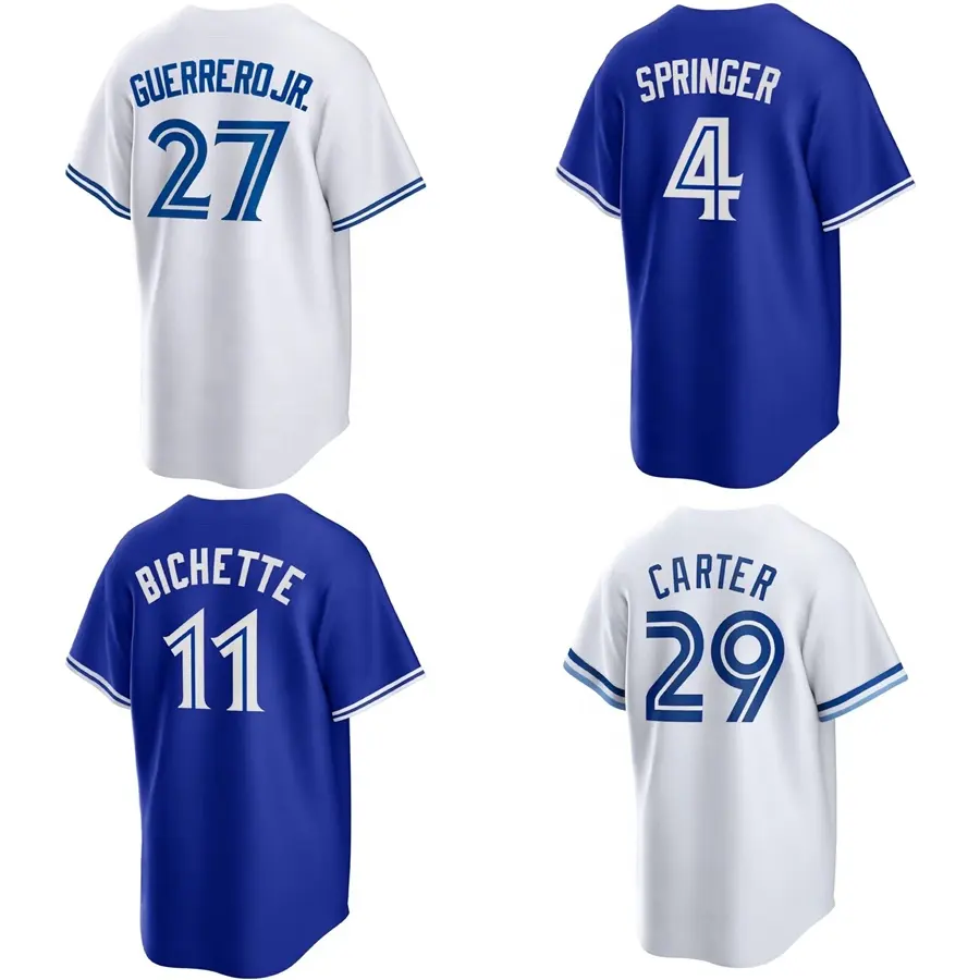 Customize Embroidery Baseball Blue Jay Jersey Guerrero Jr #27 Royal Springer #4 Shirts Clothing Men Toronto Red Jerseys