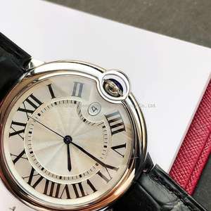 Reloj de Hombre con Diseño de Corona de Bola Derecha, Números Romanos, Correa Dorada, Caja Dorada, Estilo Casual de Negocios, Movimiento Automático, Esfera Dorada Texturizada - Product Image 3