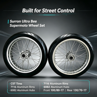 Pneus de course sur route de qualité professionnelle pour Surron Ultra Bee, jeu de pneus de 17 pouces, roues antidérapantes pour performances urbaines