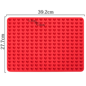 <span class=keywords><strong>Tapis</strong></span> de cuisson et moule en silicone écologique à 256 cavités en forme de petit cœur pour bonbons gélifiés et biscuits pour animaux, compatible lave-vaisselle et four - Product Image 2