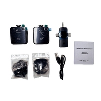 Microphone portable sans fil 3-en-1 F11-2 avec réduction de bruit et réverbération pour appareils iOS, Type-C et caméras 3,5 mm