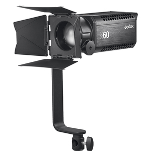 <span class=keywords><strong>Godox</strong></span> Professionnel S60 <span class=keywords><strong>60w</strong></span> Mise Au Point Continue Réglable Led Photographie Projecteur Lumière Avec Porte De Grange Pour Studio - Product Image 5