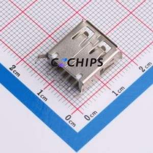 AF 180°WJB13.7 USB Connector Through hole Component (THT) Connector Type-A USB 2.0 Female Through Hole - Product Image 2